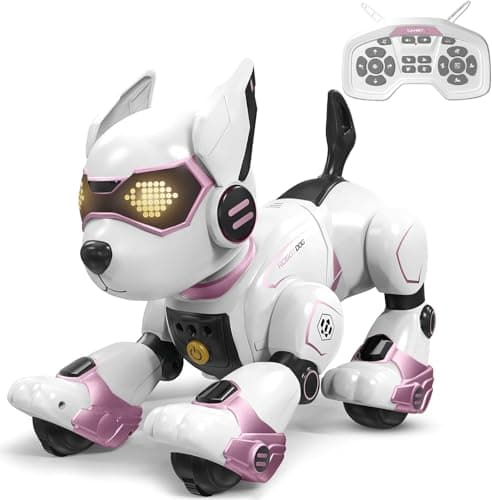 okk Robot Dog for Kids Remote Control Dog and Touch Voice Interactive Programmable Robot with lmitation Show Sing Dance Electronic Pet Smart Gesture Sensing Puppy Gift for Boys Girls