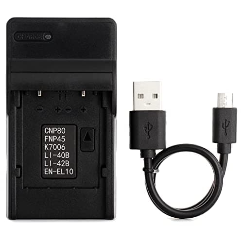 Norifon EN-EL10 USB Charger for Nikon Coolpix S200, S203, S210, S220, S230, S3000, S4000, S500, S510, S5100, S520, S570, S60, S600, S700, S80 Camera and More