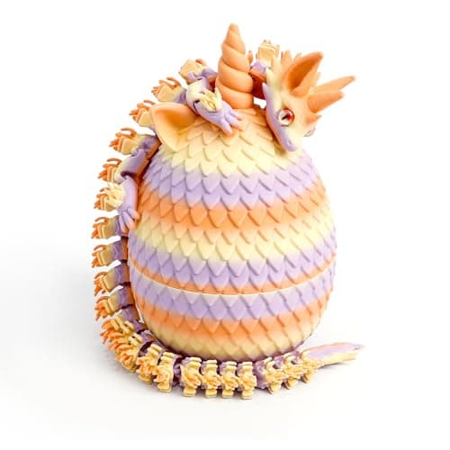 Flavery 3D Printed Unicorn Dragon Egg Unicorn Egg Toys for Boys Girls 3D Printing Gift Toy Desk Executive Pet BirthdayChristmas Easter Basket Stuffers Gift Matte Twilight