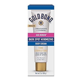 Gold Bond Dark Spot Minimizing Body Cream 2 Ounce Moisturizes and Exfoliates Skin to Help Minimize the Appearance of Age and SunDamage Dark Spots on Hands Arms Neck and Chest