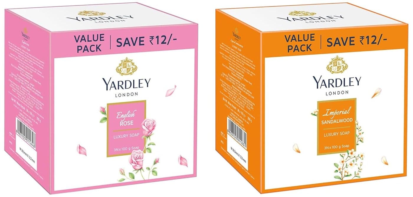 Yardley London Sandalwood Luxury Soap100g Pack Of 3 Yardley London English Rose Luxury Soap100g Pack Of 3