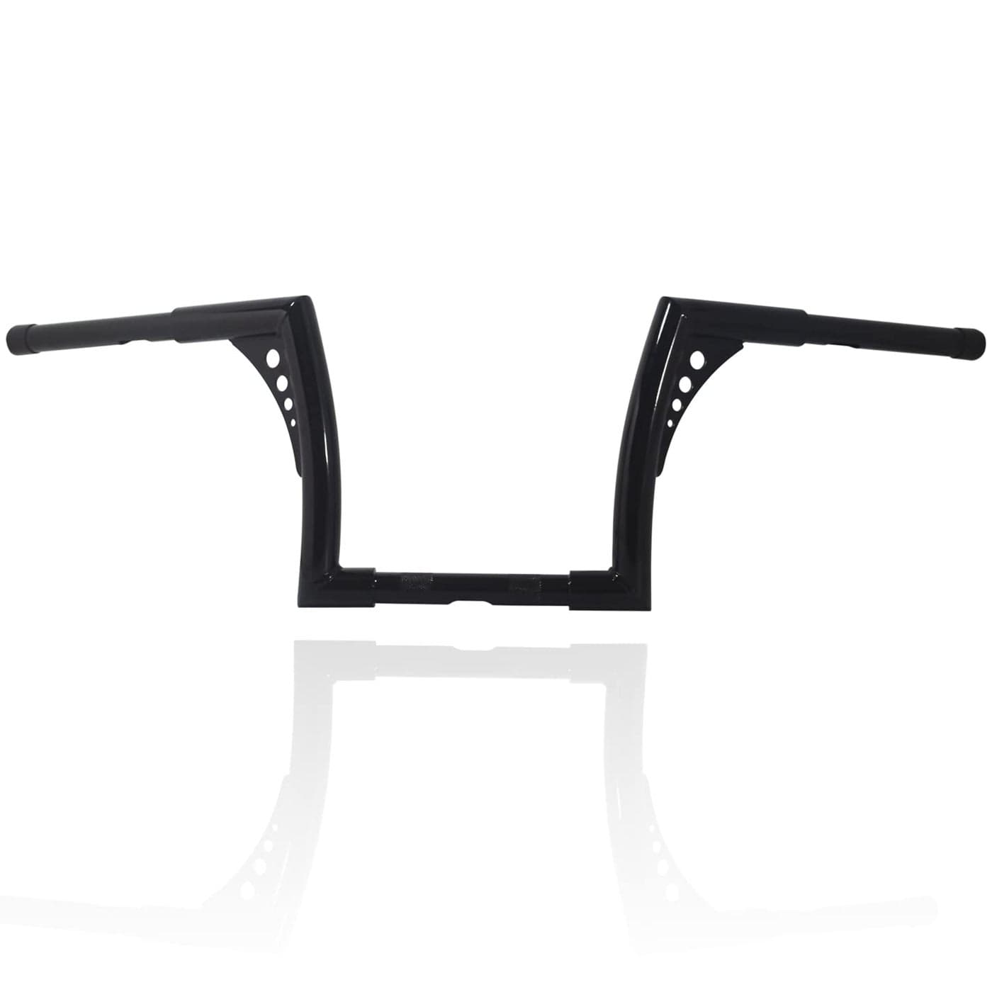 AIRCMT 10 Inch Rise 114 Batwing Ape Hangers Handlebar Compatible With Harley Softail FLST FXST Sportster XL 883 1200 Touring Road GlideRoad King Gloss Black