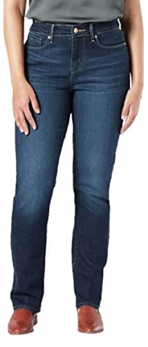 Levi Strauss Signature Women's Modern Straight Jeans Mid-Rise Stretch Denim (Available in Plus Size), Angel Island, 18 Regular