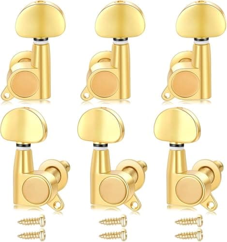 Gusnilo Guitar Tuning Pegs 6 Pcs 3l3r Acoustic Guitar Tuner Guitar Pegs Guitar Parts Guitar Machine Heads KnobsGuitar Replacement Buttons Knobs