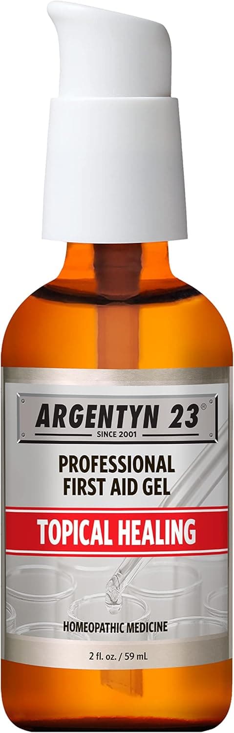 Argentyn 23 Professional Silver First Aid Gel, Topical Healing Homeopathic Medicine, 2oz Pump