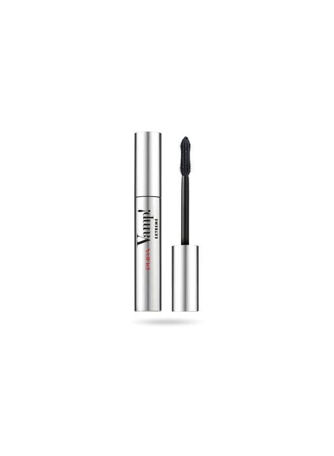 PUPA Milano Vamp Extreme Mascara Volumizing Mascara Dramatic Pigmented Lash Boost Ophthalmologist d Paraben Free Makeup fl oz Tube, 010 Extra Black, 0.4 Ounce
