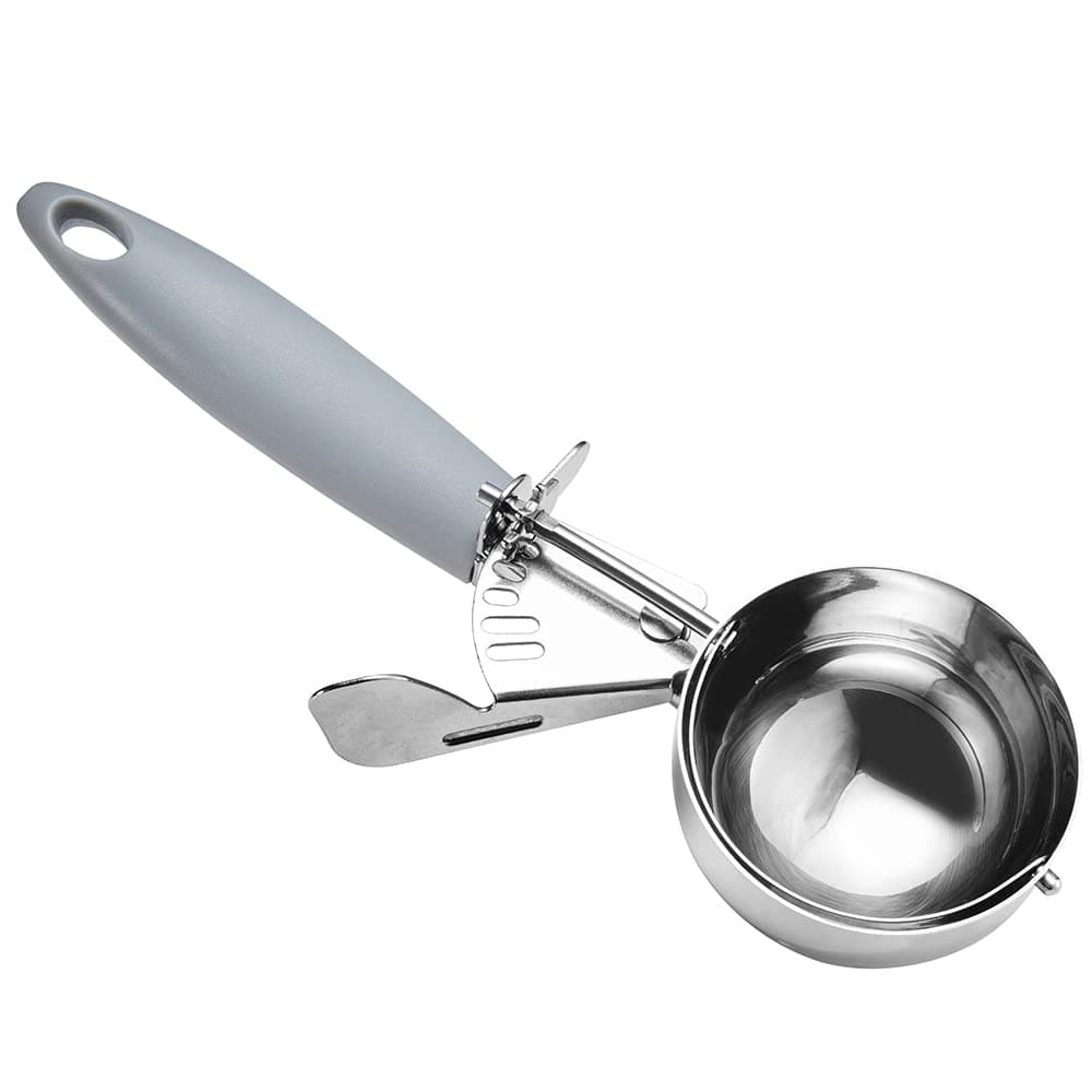 JUNADAEL J Portion Scoop 4 OZ 8 Tbsp Scooper 8 Disher Grey Handle for Portion Control Cookie Dough Cupcake Batter