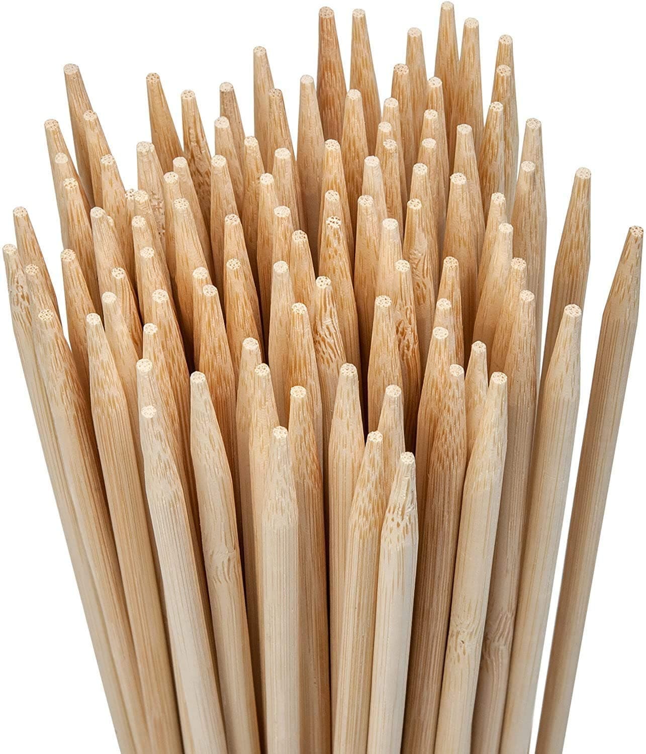Deera 12 Inch Bamboo BBQ Skewers Pack of 100 – 5mm Thick Heavy Duty Grilling Sticks – Splinter-Free Smooth – Eco-Friendly Disposable