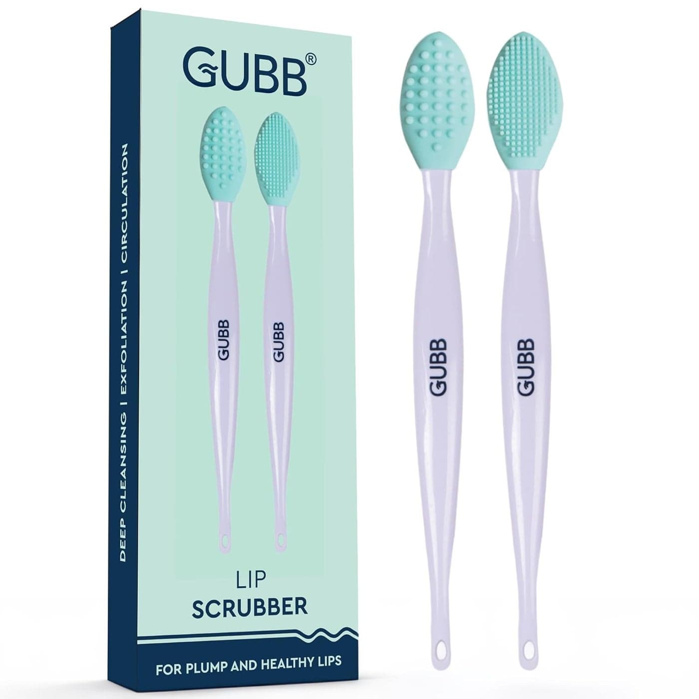 GUBB Lip Scrubber for Plump and Healthy Lips DualSided Benefits for Exfoliation and Deep Massage Achieve Soft Shiny Lips with this Manual Face Massager and Soft Lip Brush Promote Smoother and Fuller Lip Appearance Portable Lip Care Tool for OntheGo Beauty with GUBB Quality Assurance