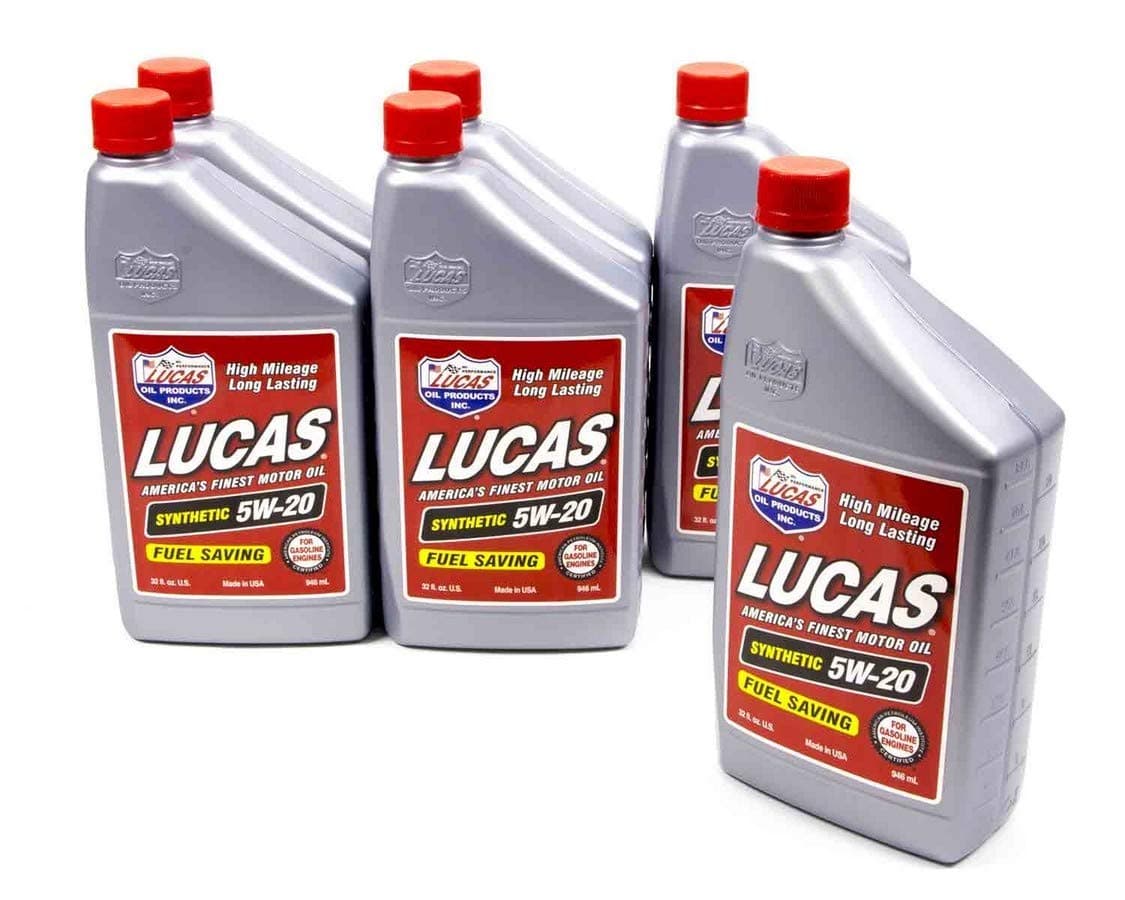 Lucas Oil 10082 Full Synthetic SAE 5W-20 Motor Oil - 1 Quart (Pack of 6)