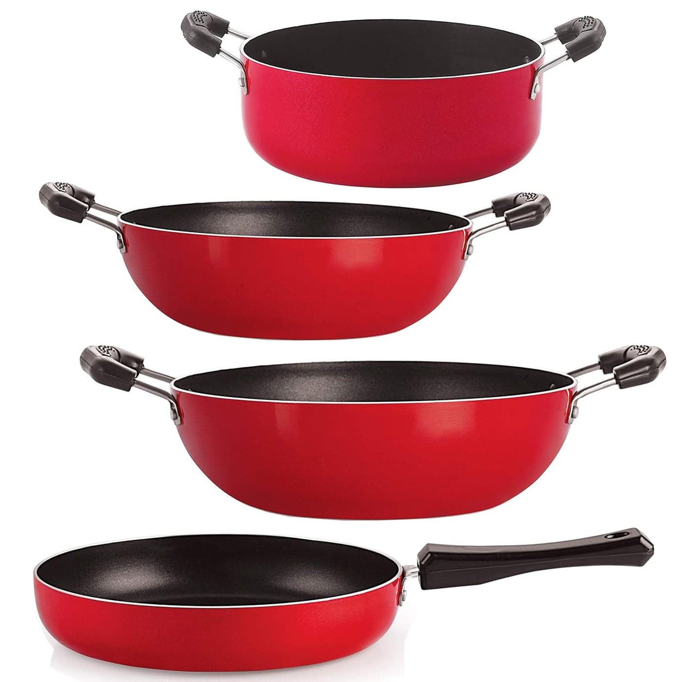 Nirlon Non-Stick Gas Compatible Combo Cookwares Set 4 - Piece