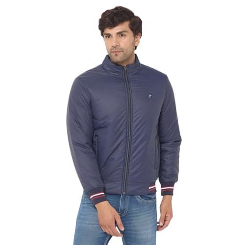 Duke Stardust Men Full Sleeve Bomber Jacket (SDZ3089R_Blue_L)