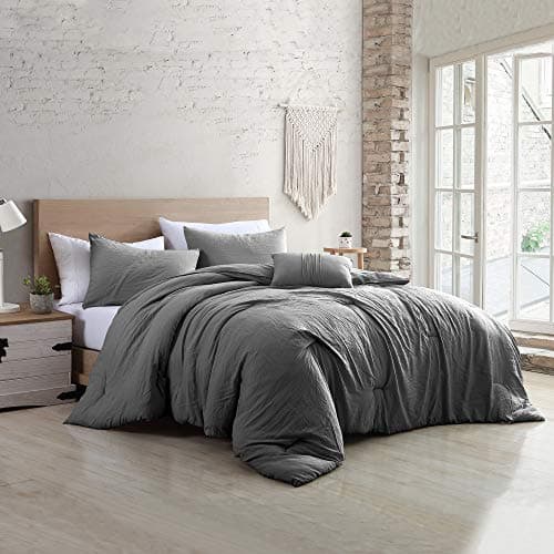 Modern Threads 4Piece GarmentWashed Comforter Set Beck Grey King