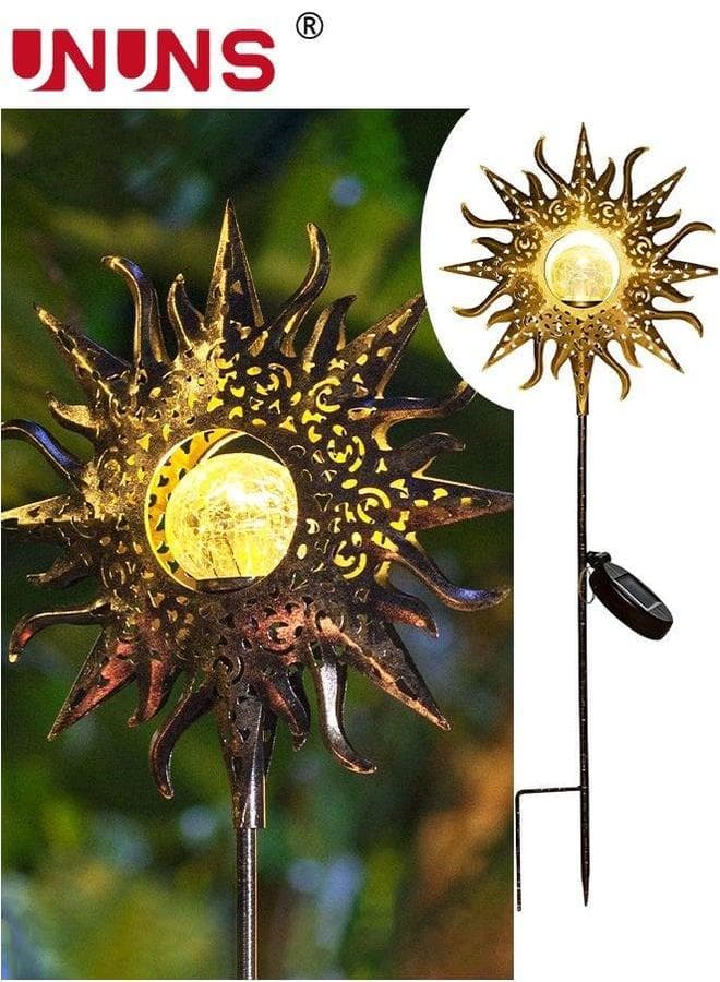 Led Solar Light,Outdoor Lanterns,Solar Garden Lights,Patio Decor Metal Yard Art Accessories,Outdoor Decorations For Porch,Yard,Lawn,Patio,Courtyard