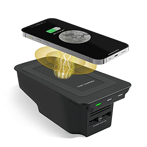 Car Wireless Phone Charger for Volvo 2017-2025 XC90 XC60 S90 S60 V90 V60 2025 2024 2023 2022 2021 2020 2019 2018 2017 Center Console Accessories Charging Pad
