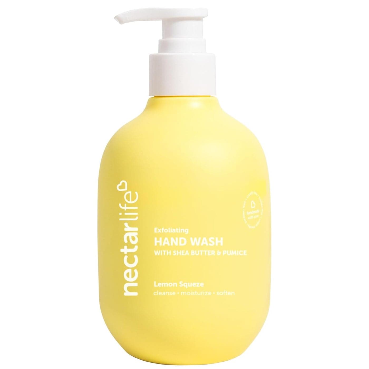 Nectar Life Hand Wash 14oz Exfoliating and Moisturizing Hand Soap with Volcanic Pumice Jojoba Oil Shea Butter Lemon Squeeze