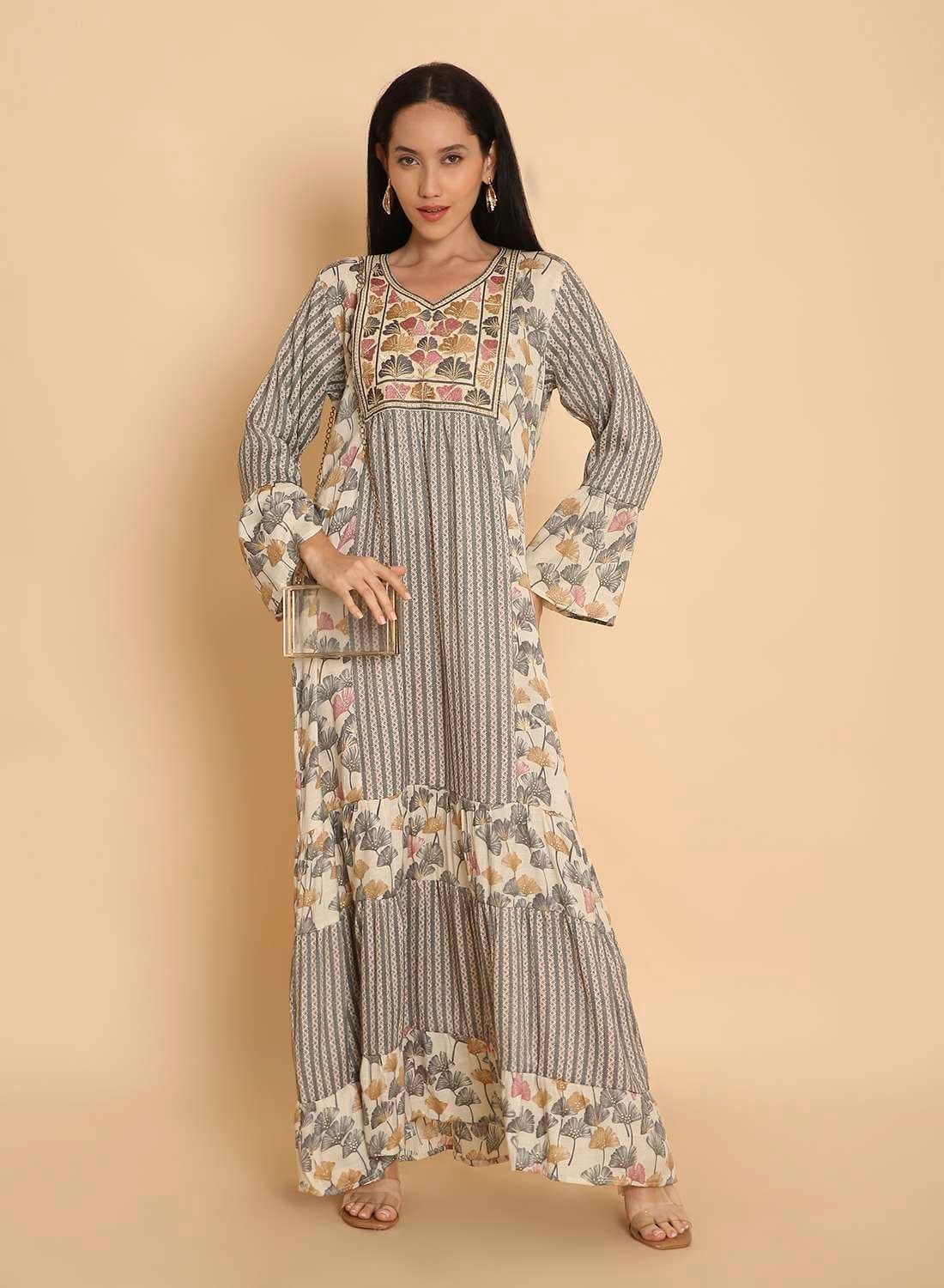 Elegant & comfy arabic kaftan jalabiya dress for womens