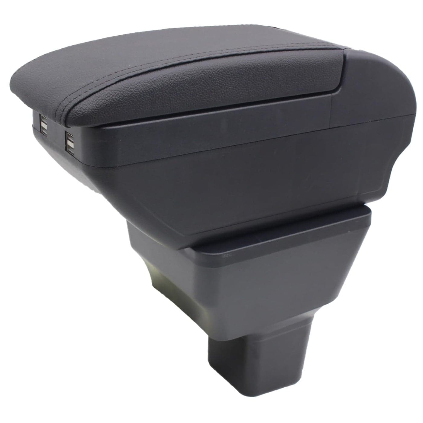 YJYWZH DoubleLayer Armrest Box for Nissan Versa Almera 20202024 Car Center Storage Box Organizer Interior Hand Centre Consoles with 4 USB Port Cup Holder Black Accessories