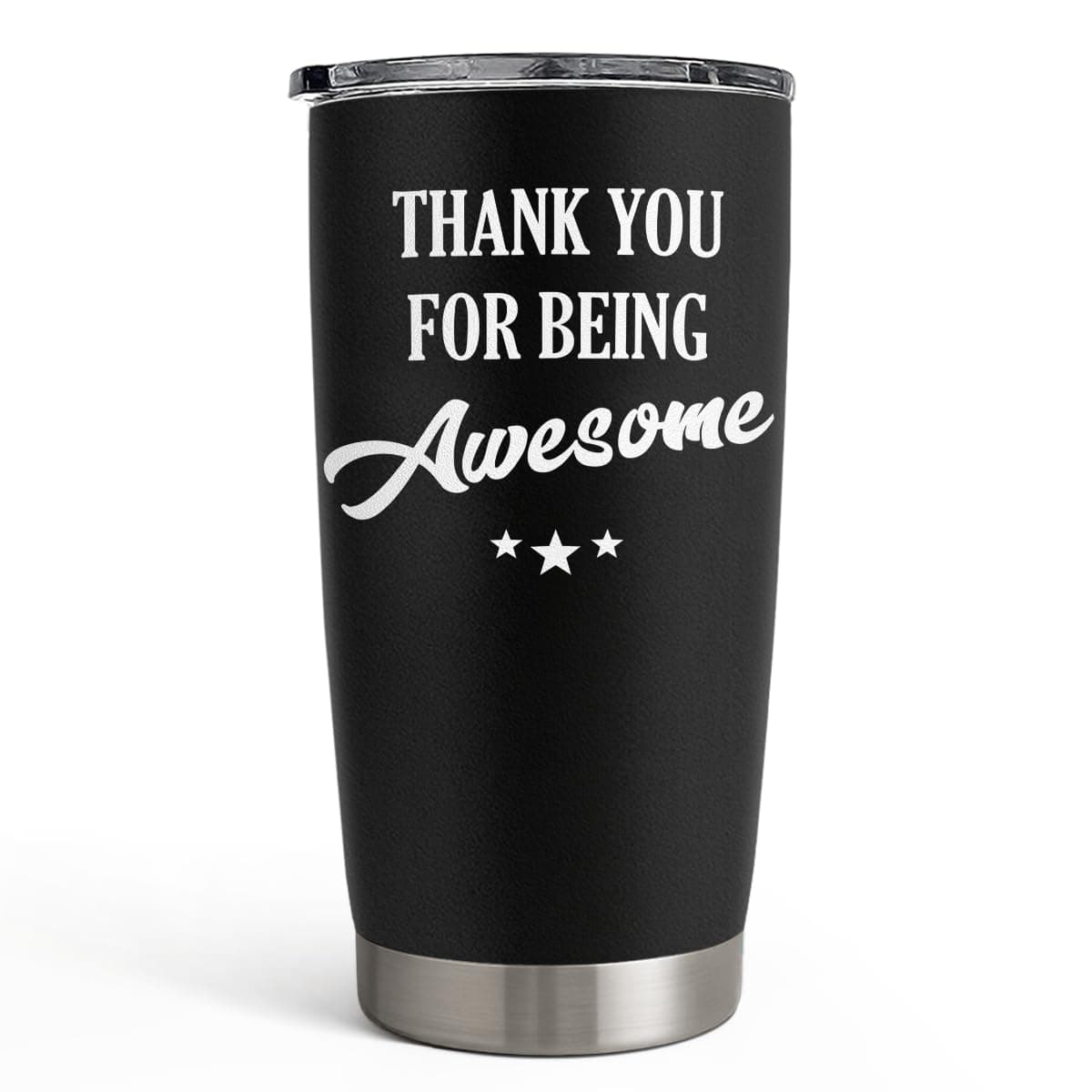 SANDJEST Thank You for Being Awesome Tumbler Gift Set Birthday Christmas Appreciation Inspirational Gifts for Women Men Coworkers 20oz Stainless Steel Insulated Coffee Travel Mug