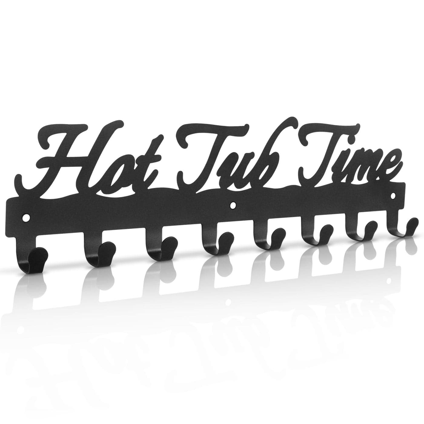 IBosins Towel Rack for Hot Tub Bathroom Towel Holder with 8 Hooks Towel Hanger Wall Mounted for Robes Clothes Towels Hot Tub Accessories Outdoor