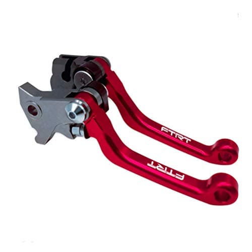 FTRT Pivot Dirt Bike Brake Clutch Levers Compatible with CR125R CR250R 2004-2007/CRF250R CRF450R 2004-2006/CRF250X 2004-2017/CRF450X 2005-2017 CRF125F 2014-2017 Red