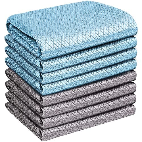 Airlab Streak Free Miracle Cleaning Cloths Easy Clean Nanoscale, Pack of 8, 12'' x 16'', Microfiber Polishing Windows Glass Lint Free Rags Stainless Steel Car Kitchen Reusable