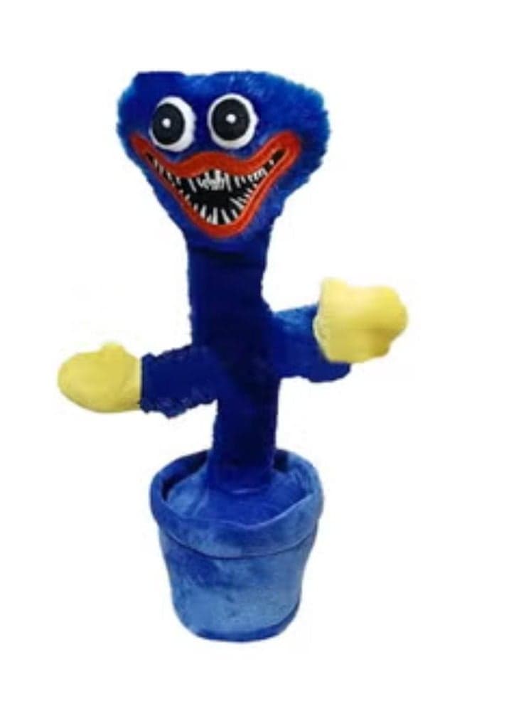 Poppy Playtime Huggy Wuggys Plush Toy, Horror Game Doll Monster Toy Gifts (Dancing Cactus Blue)