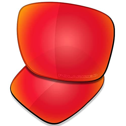SAUCER Premium Replacement Lenses for Oakley Holbrook OO9102 UV400 Protection AntiScratch Precise Fit Enhanced Clarity Sunglasses High Definition Fire Red Polarized