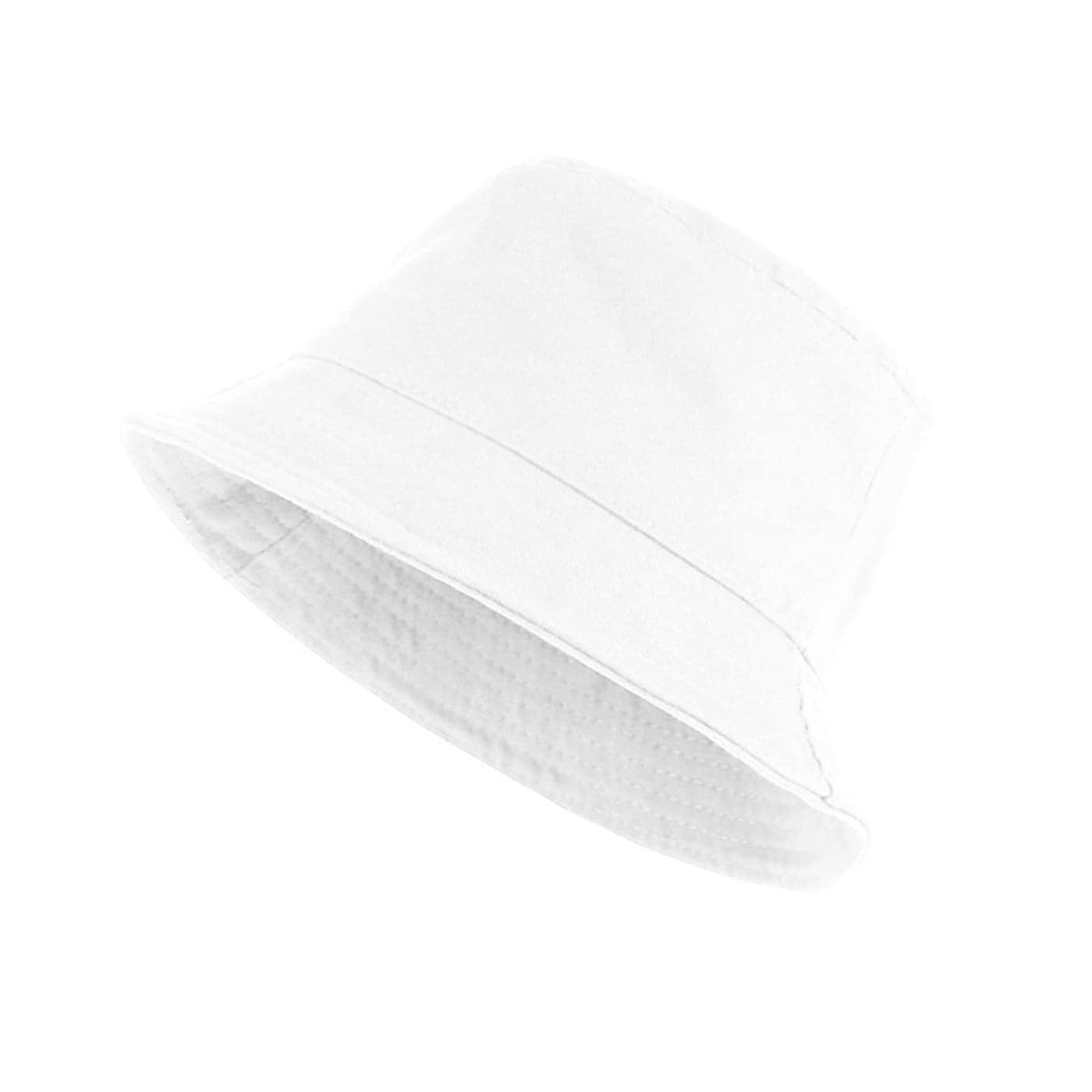 PFFY Bucket Hat for Women Men Cotton Summer Sun Beach Fishing Cap White