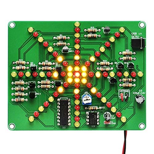 Gikfun Electronic LED Flashing Lights Soldering Practice Board PCB DIY Kit EK1874
