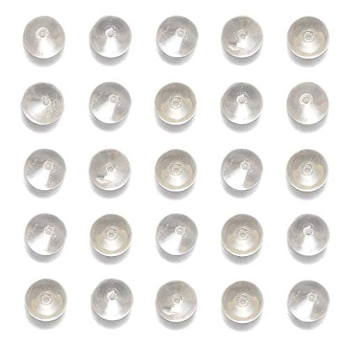 NCB 100PCS 8mm Natural Clear Quartz Crystals Gemstone Round Loose Stone Spacer Beads for Jewelry Making with Crystal Stretch Cord
