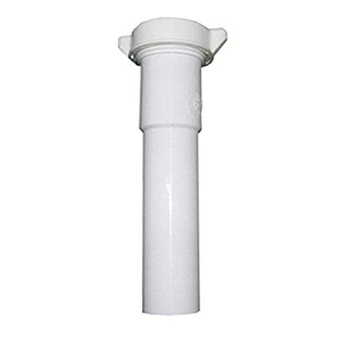 LASCO 034341 White Plastic Tubular 114Inch by 6Inch Slip Joint Extension with Nut and Washer