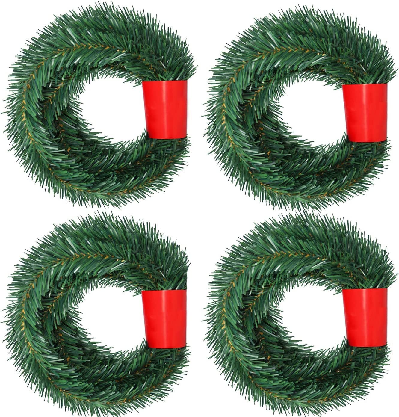 DearHouse 80Feet Christmas Garland 4 Strands Artificial Pine Garland Soft Greenery Garland for Holiday Wedding PartyStairsFireplaces Decoration OutdoorIndoor Use