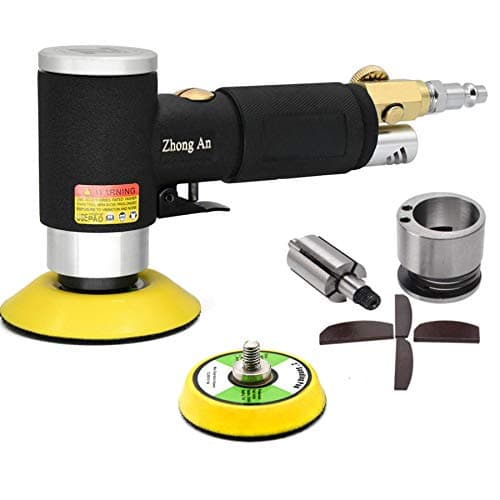 2 3-inch Mini Orbital Sander da sander Air Dual Action Sander Air Polisher Super Smooth and Swirl Freely for Auto Body Work (BLACK)