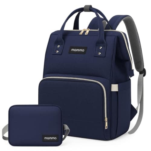 MAMMA Diaper Bag for Mothers for Travel | Baby Bag for Mother Travel, Diaper Bags for Mom and Hospital Bag for Delivery Women Includes Small Diaper Handbag for Day Outings with 9 Month Warranty