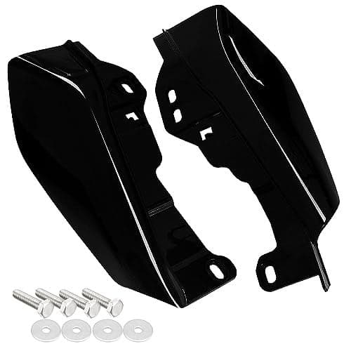 AICARS Mid Frame Air Deflector Cover Compatible with Harley Touring Electra Street Glide Road Glide Trike 2017-2022 Black Motorcycle Heat Shield