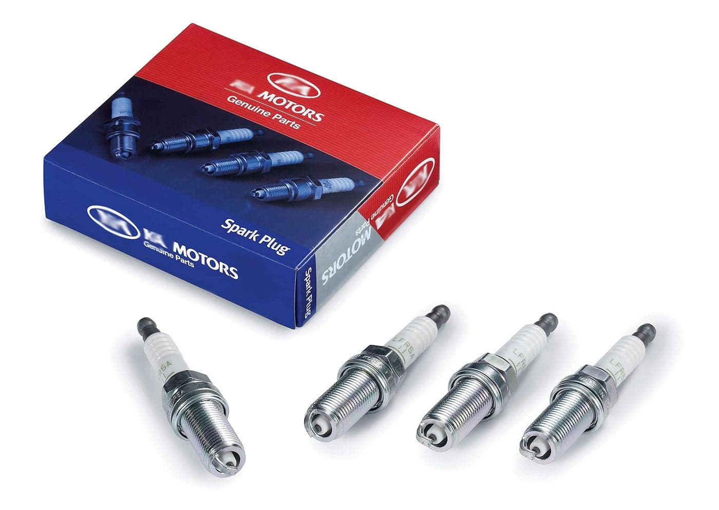 Genuine OEM 18852-09070 Spark Plug 4pcs set / 1885209070 for Hyundai Genesis G70 19-22 G80 18-20 G90 17-20 Kia Stinger 18-21 K900 19-20