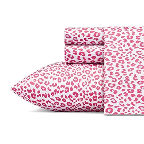 Betsey Johnson Queen Bed Sheets Soft Lightweight Bedding Fade Wrinkle Resistant Leopard Queen