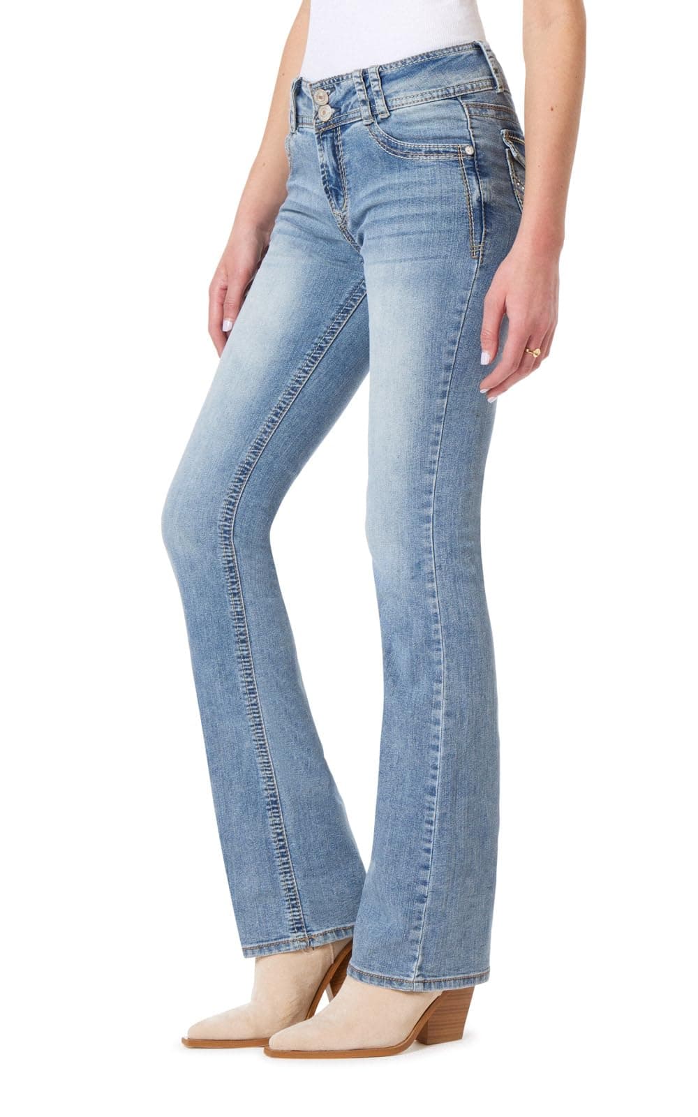 WallFlower Womens InstaStretch Luscious Curvy Bootcut Jeans Andrea 13