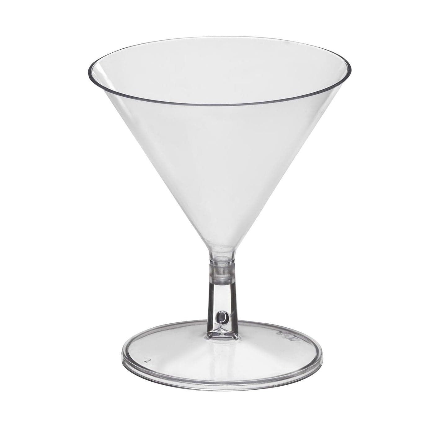 Party Essentials Miniware Disposable 2 oz Small Plastic Mini Martini Appetizer and Dessert CupsCocktail Sample Tasting Drinkware Clear Glasses Only 12Count