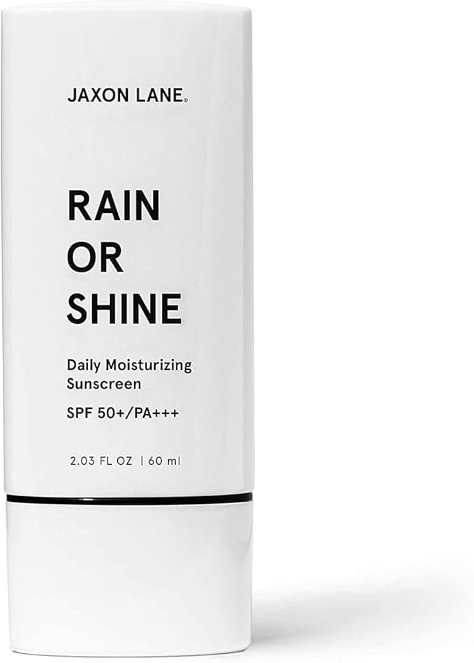 RAIN OR SHINE Anti Aging Face Sunscreen SPF 50 for Clear Skin wGreen Tea Hyaluronic Acid Vitamin C Vitamin E Oil Ginseng Extract Licorice Root SPF Moisturizer for Face Fragrance Free 203 Oz