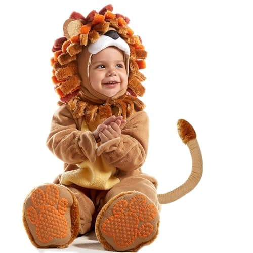Spooktacular Creations Halloween Baby Lion Costume Toddler Set with Toy Zebra for Kids Deluxe Realistic Halloween Dress Up Animal Themed Party 1218 months