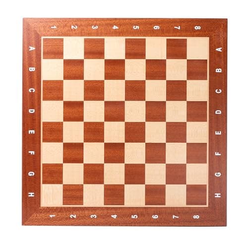 GSE Games Sports Expert Professional Tournament Chess Board Only Sapele Maple Inlaid Chessboard Portable Chess Board for Beginners Kids Adults Medium 1575 Square 157 Brown