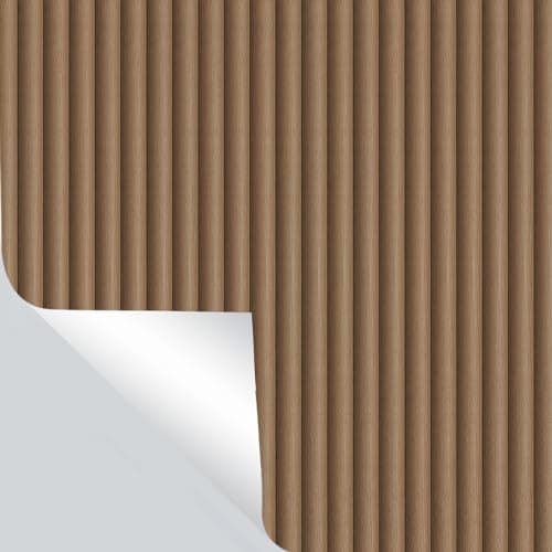 weiseni Wooden Slat Peel and Stick Wallpaper 11.8"x118"Self-Adhesive Contact Paper with 3D Effect Removable Wood Wallpaper