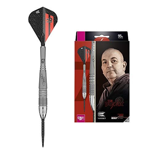 Target Darts Phil Taylor Power 9-Five Gen 7 26G | 95% Tungsten, Swiss Point Steel Tip Darts Set | Player-Edition Dart Set, Swiss Point Darts