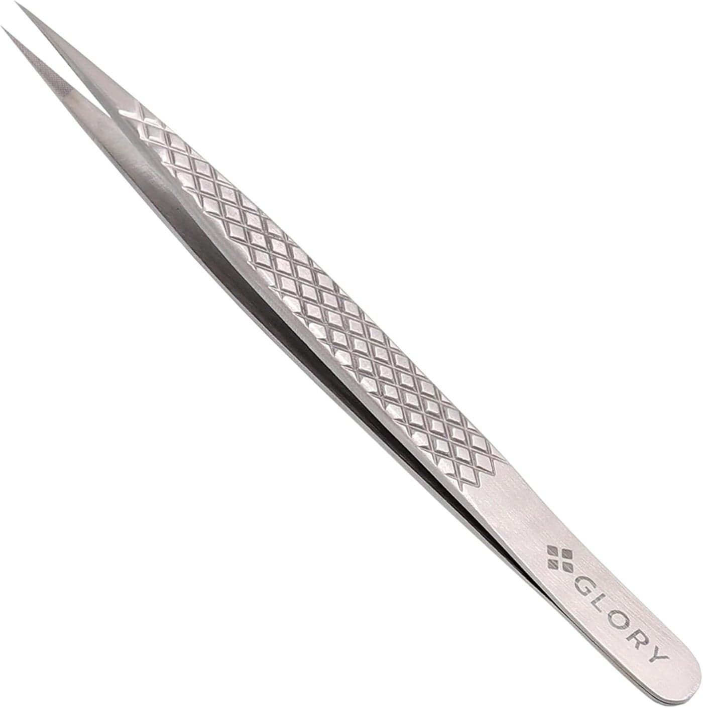 Tweezers For Isolation Classic Eyelash Extensions Straight Pointed Fiber Tips Glory Tweezers Multi Purposes Stainless Steel Precision Tweezers with Diamond Grip