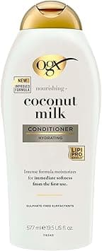 OGX Coconut Milk Nourishing Hair Conditioner Adds Hydration for Dry Hair Sulfate Free Surfactants 577ml