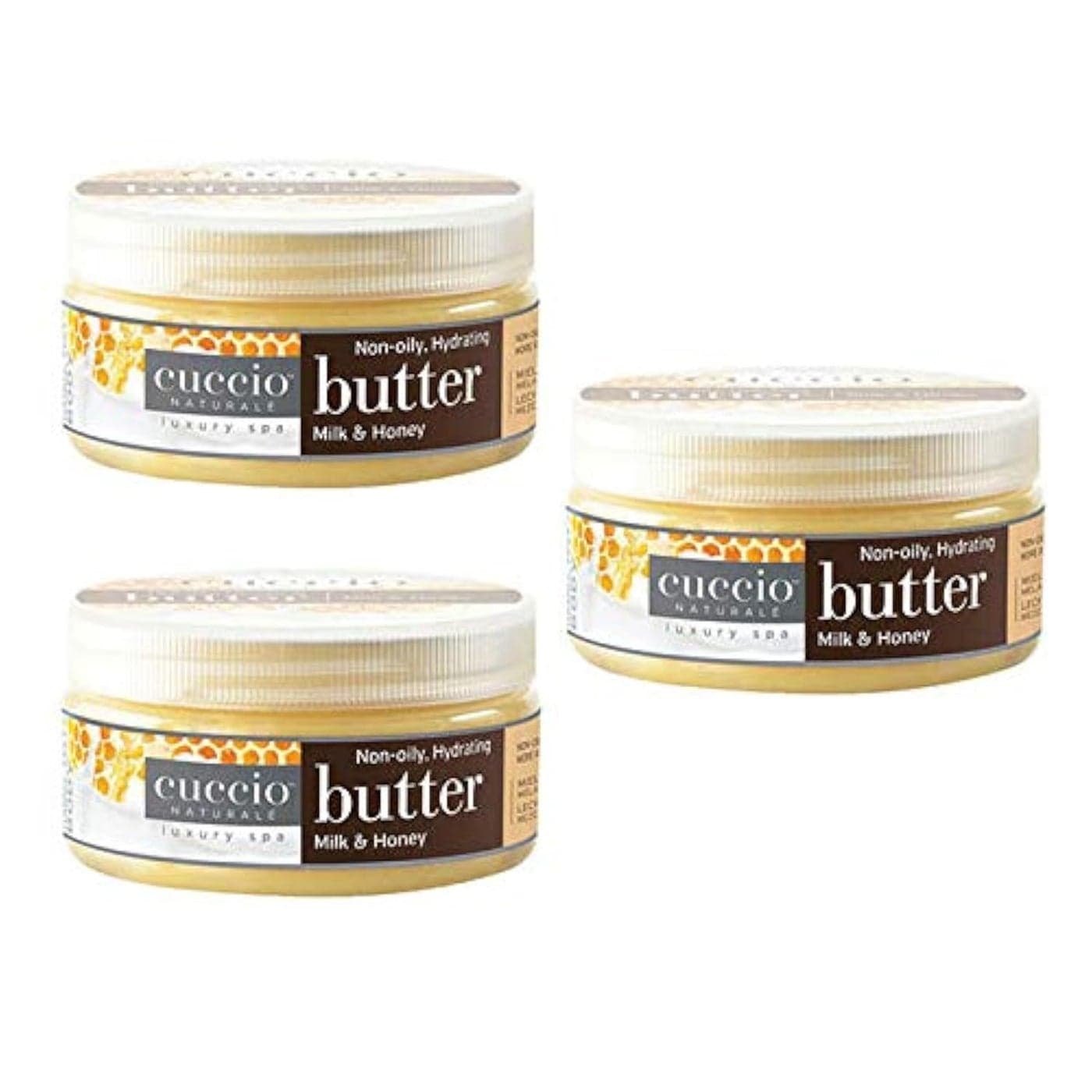 Cuccio Naturale Milk Honey Butter Blend Lotion UltraHydrating NonGreasy Moisturizer for Hands Feet Body 24Hour TimeRelease Formula 8 oz Pack of 3