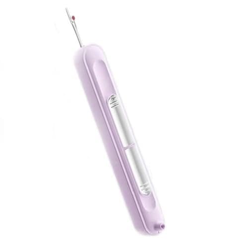 HASTHIP® 2 in 1 Needle Threader Seam Ripper,Automatic Sewing Machine Opening Machine Quilting Supplies Sewing Kit Rapid Circular,Purple