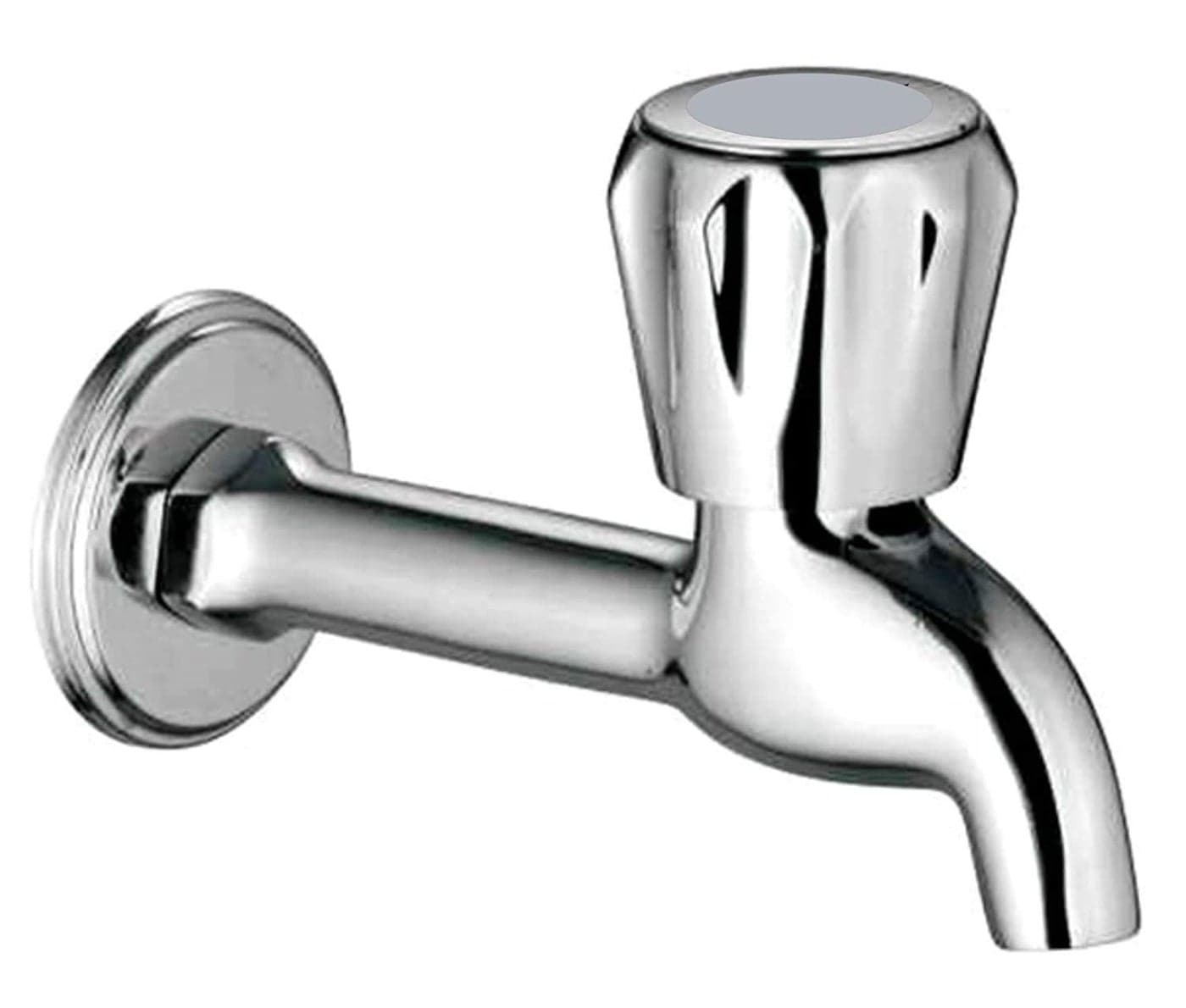 Jagger JOL2215 Seelk Brass Long Body Bathroom taps and Kitchen taps with Foam Flow Chrome Finish and Quarter Turn Fitting Wall Flange and Teflon Tape